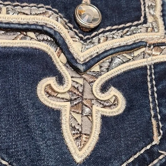 Rock‎ Revival Blue Jeans Crop Betty Size 26 - Picture 6 of 8